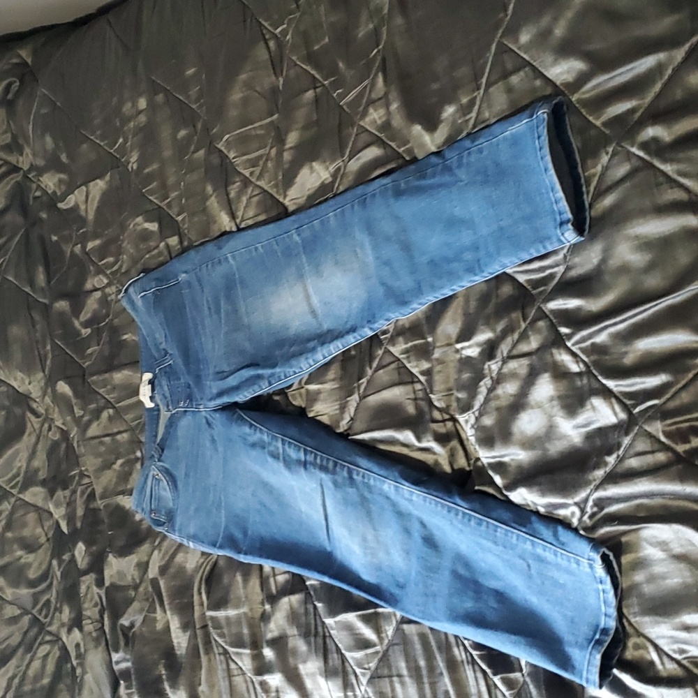 Denim straight leg jeans